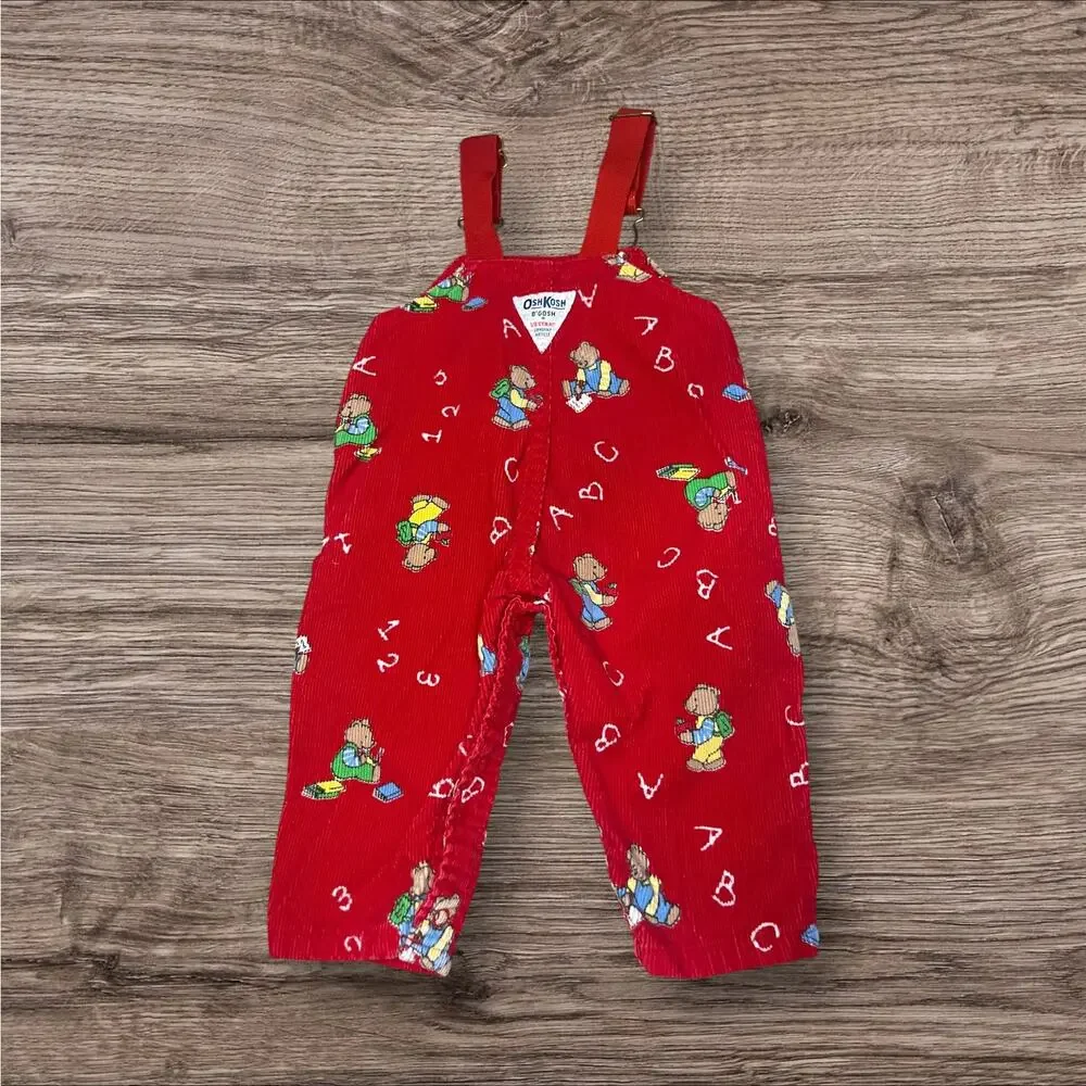 Vintage OshKosh Overalls ABC Corduroy